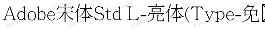 Adobe宋体Std L-亮体(Type字体转换